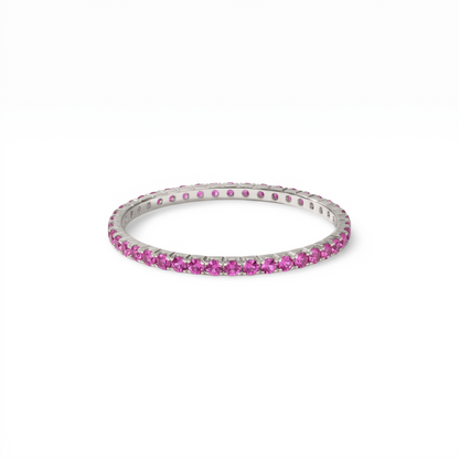 Linea Mini Ring – Vivid Pink Sapphire