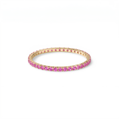 Linea Mini Ring – Vivid Pink Sapphire