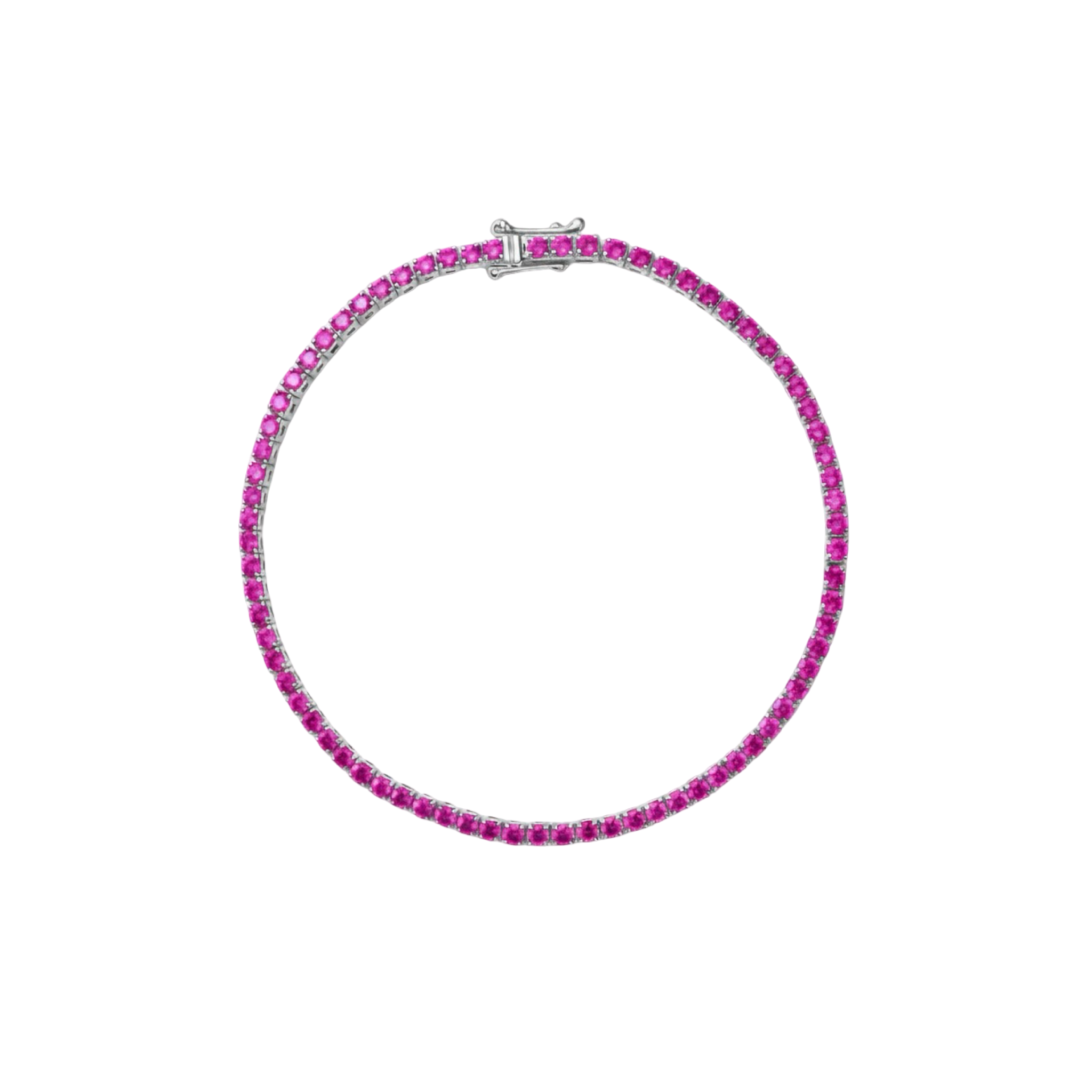 Juno Mini Tennis Bracelet – Vivid Pink Sapphire