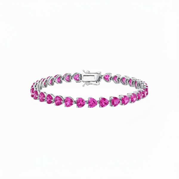Amore Tennis Bracelet – Vivid Pink Sapphire