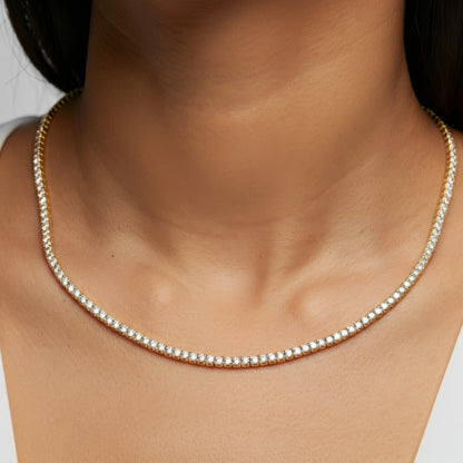Juno Mini Tennis Necklace 6ct – White Diamond