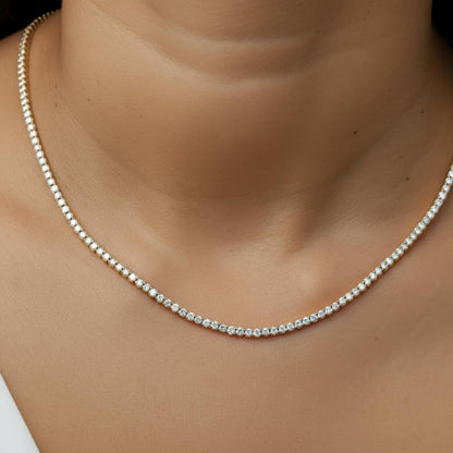 Juno Mini Tennis Necklace 6ct – White Diamond