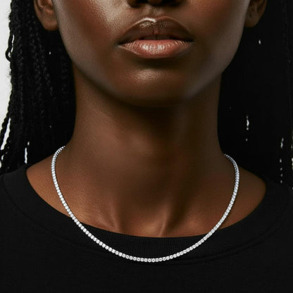 Juno Mini Tennis Necklace 6ct – White Diamond