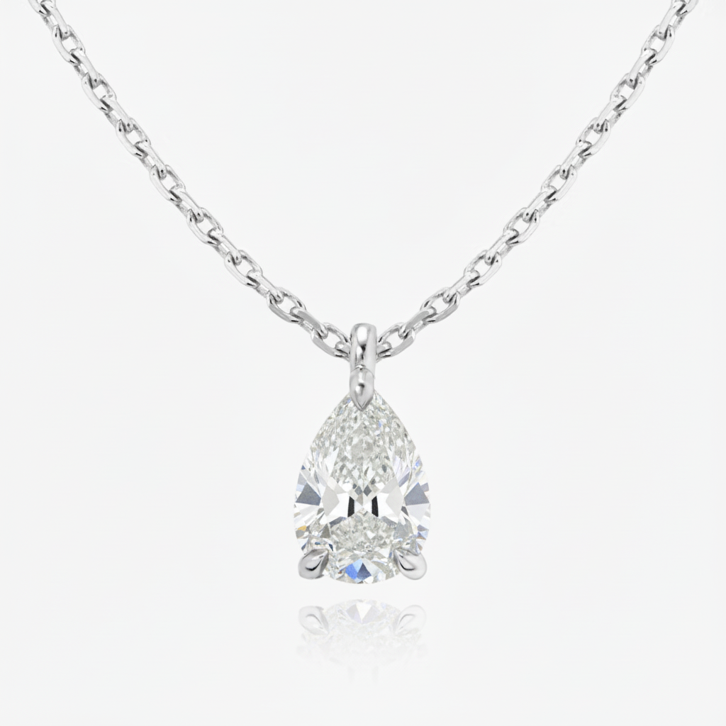 Nova Solitaire Necklace – White Diamond