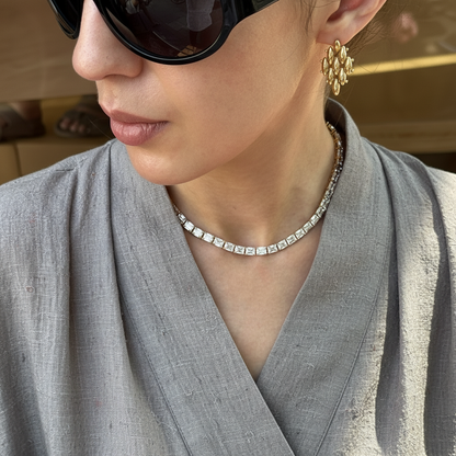 Nexus Tennis Necklace 40ct – White Diamond