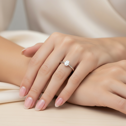 Velara Solitaire Ring – White Diamond