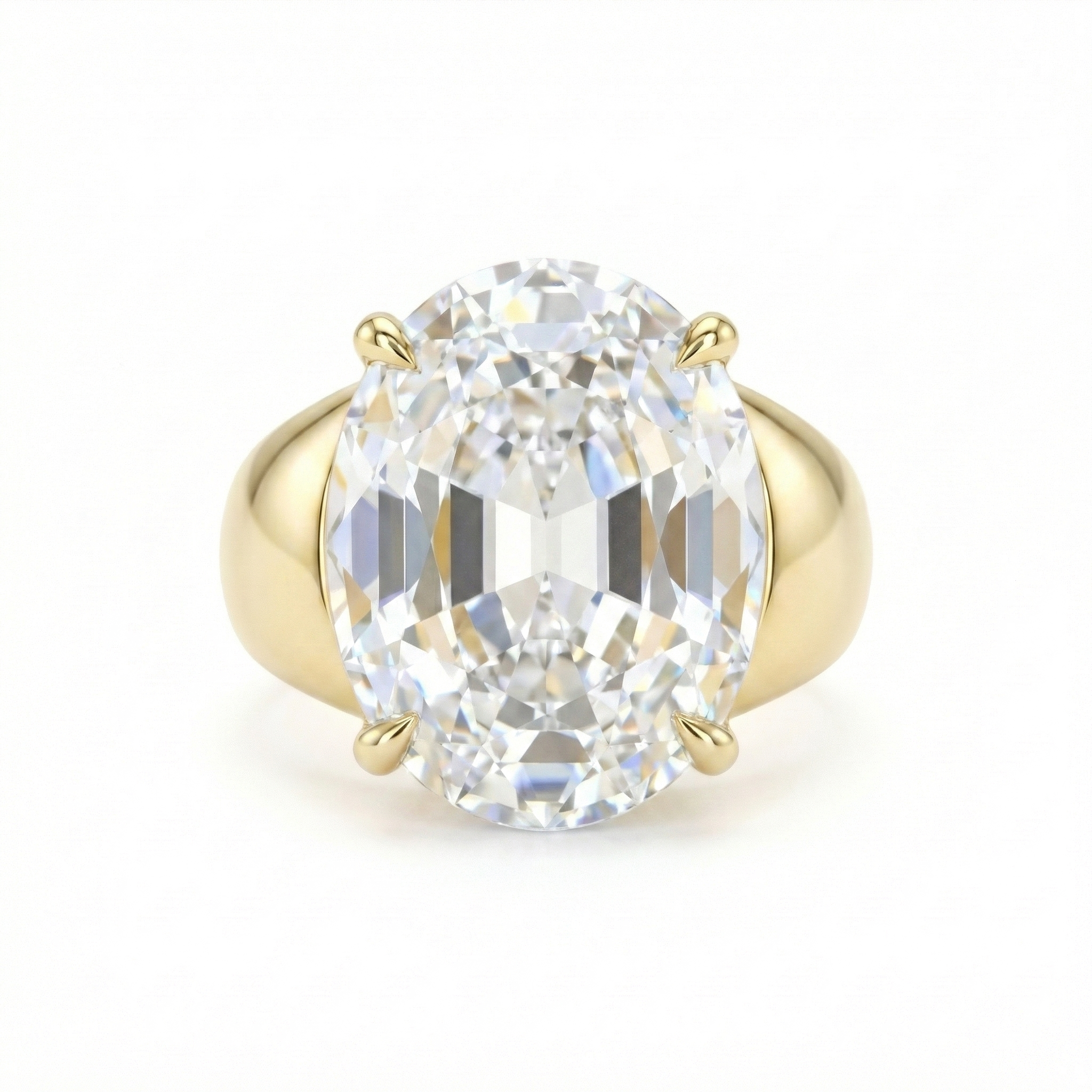 Velara Signet Ring – White Sapphire