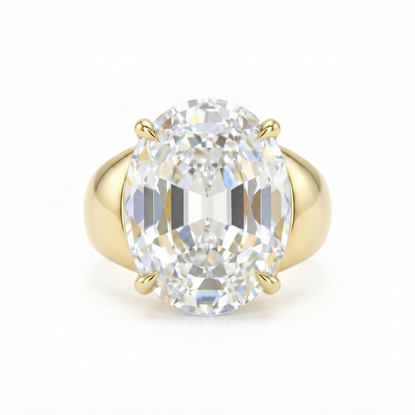 Velara Signet Ring – White Sapphire
