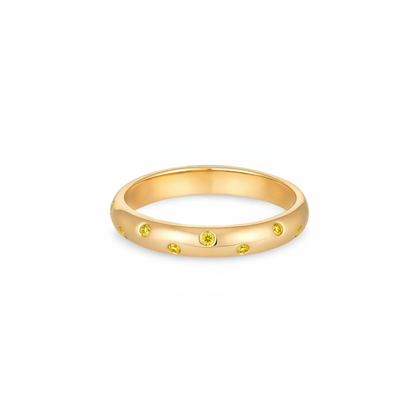 Linea Confetti Band Ring – Yellow Sapphire