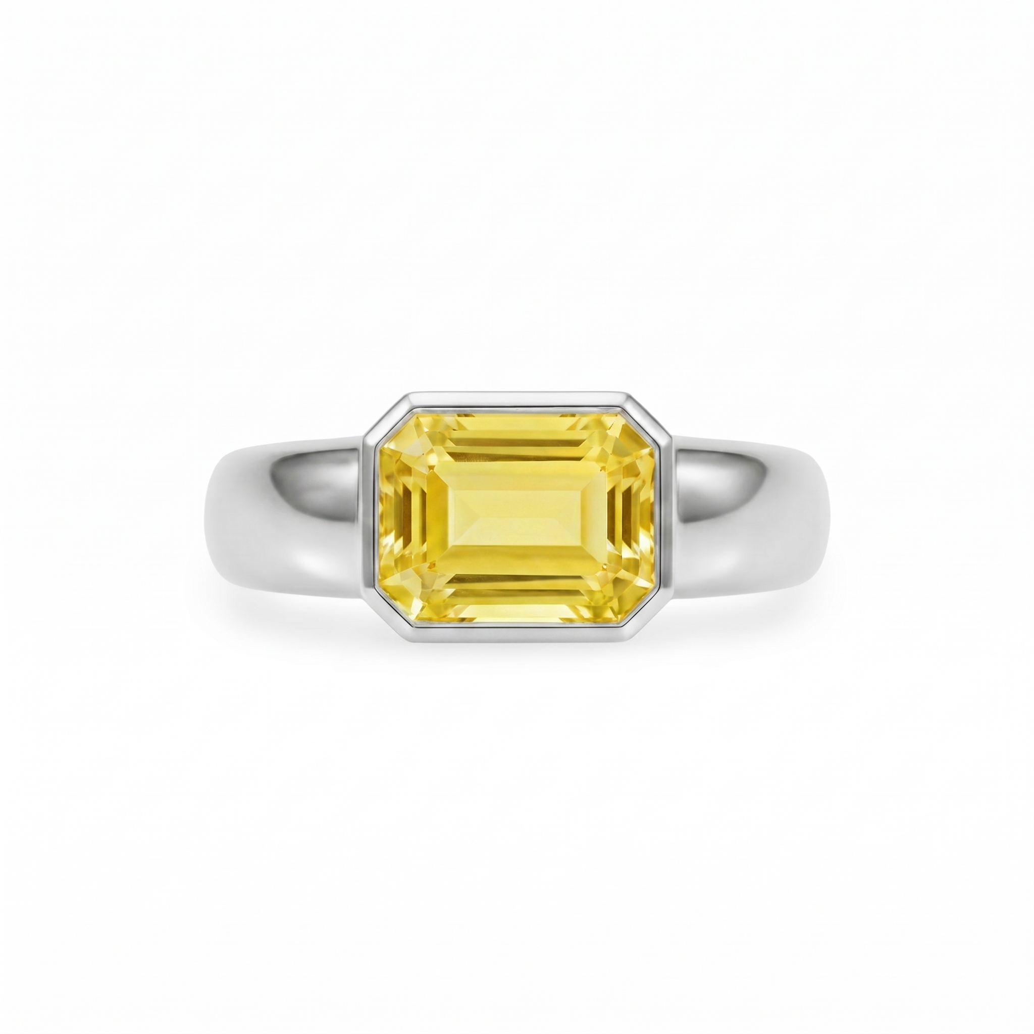 Nexus Lateral Solitaire Ring – Yellow Sapphire