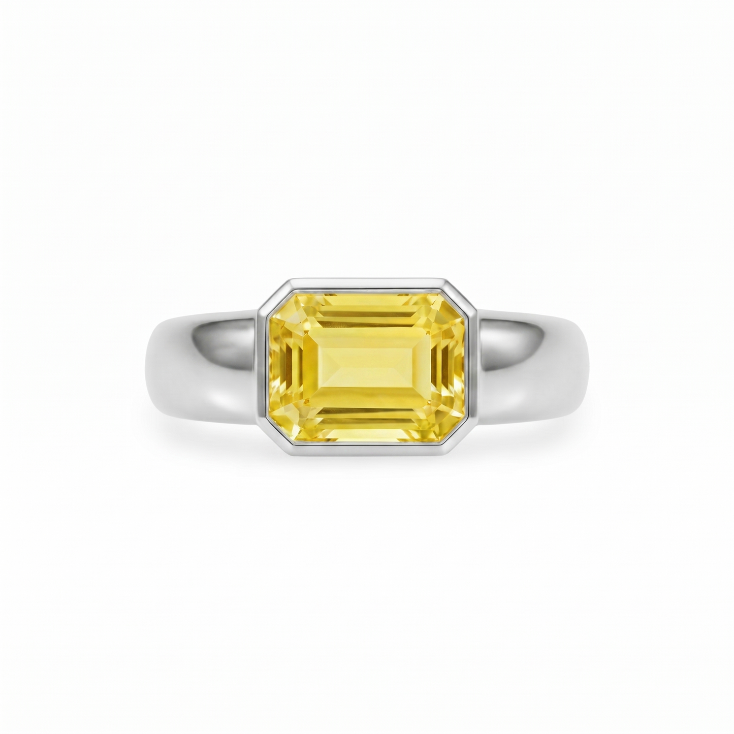 Nexus Lateral Solitaire Ring – Yellow Sapphire