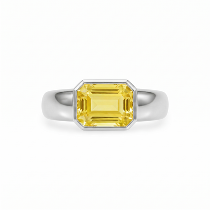 Nexus Lateral Solitaire Ring – Yellow Sapphire