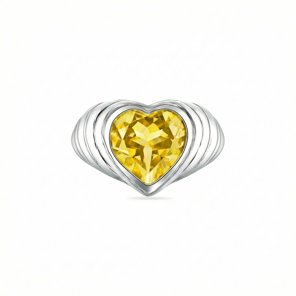 Amore Signet Ring – Yellow Sapphire
