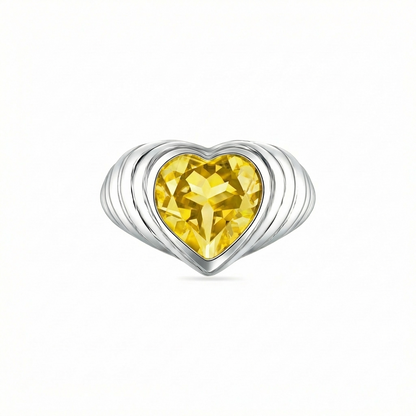 Amore Signet Ring – Yellow Sapphire
