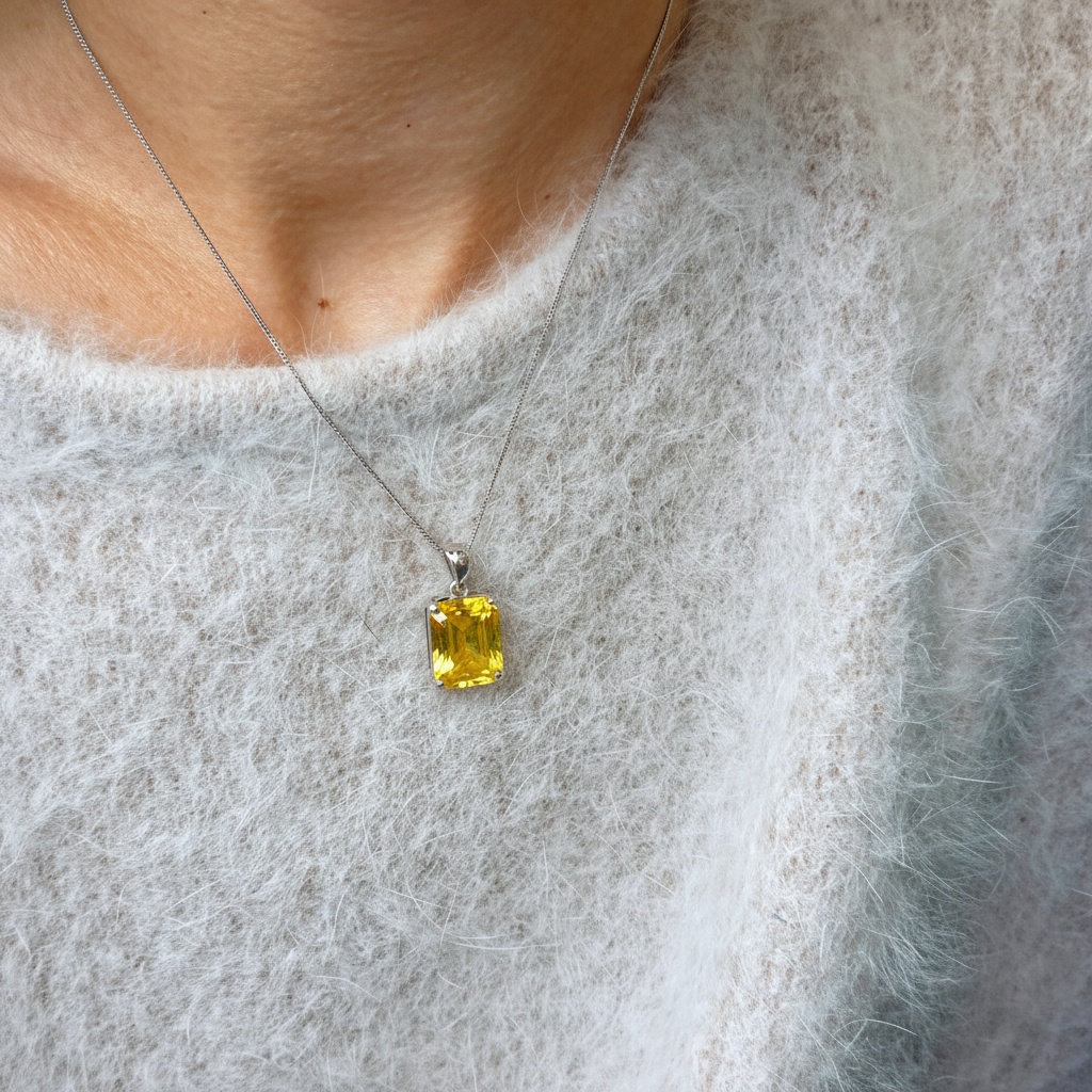 Nexus Statement Pendant – Yellow Sapphire