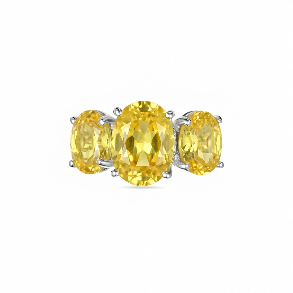 Velara Grand Trilogy Ring – Yellow Sapphire