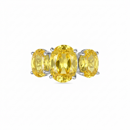 Velara Grand Trilogy Ring – Yellow Sapphire