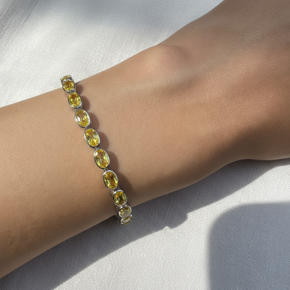 Velara Frame Tennis Bracelet – Yellow Sapphire