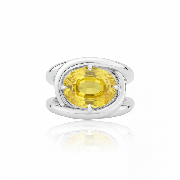 Velara Twist Ring – Yellow Sapphire