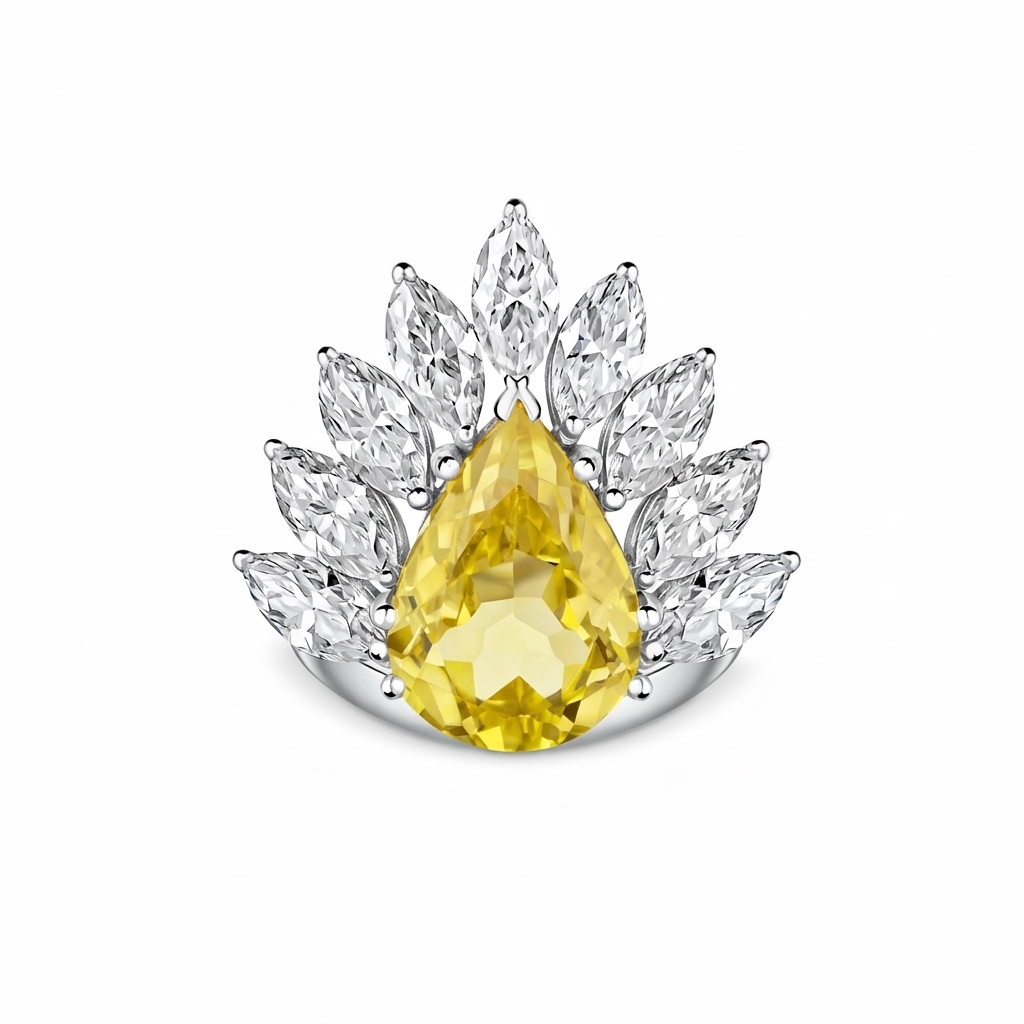 Nova Pavone Ring – Yellow Sapphire