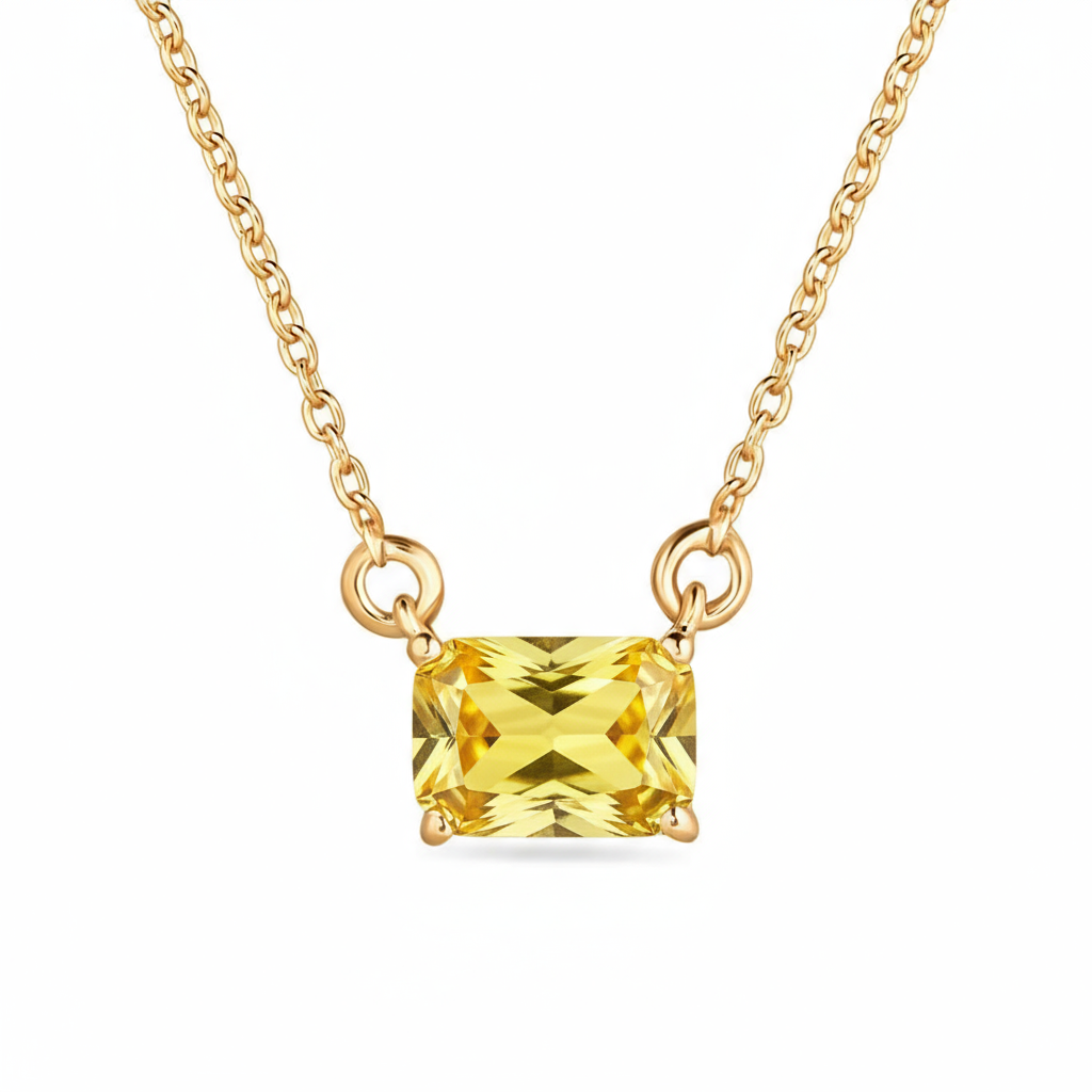 Nexus Solitaire Necklace – Yellow Sapphire