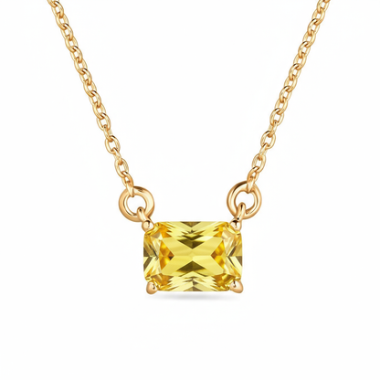 Nexus Solitaire Necklace – Yellow Sapphire
