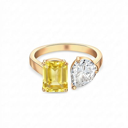 Nova Toi & Moi Ring – Yellow Sapphire