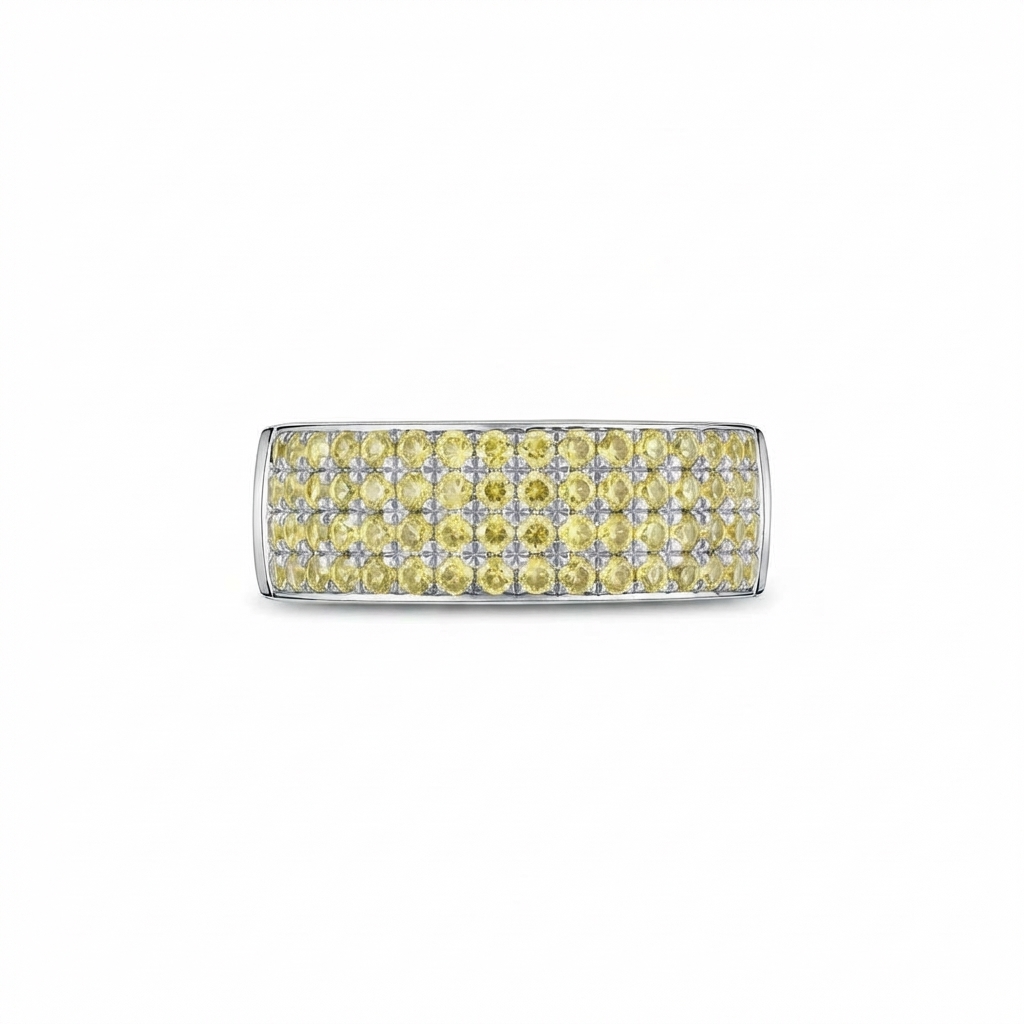 Linea Bold Band Ring – Yellow Sapphire