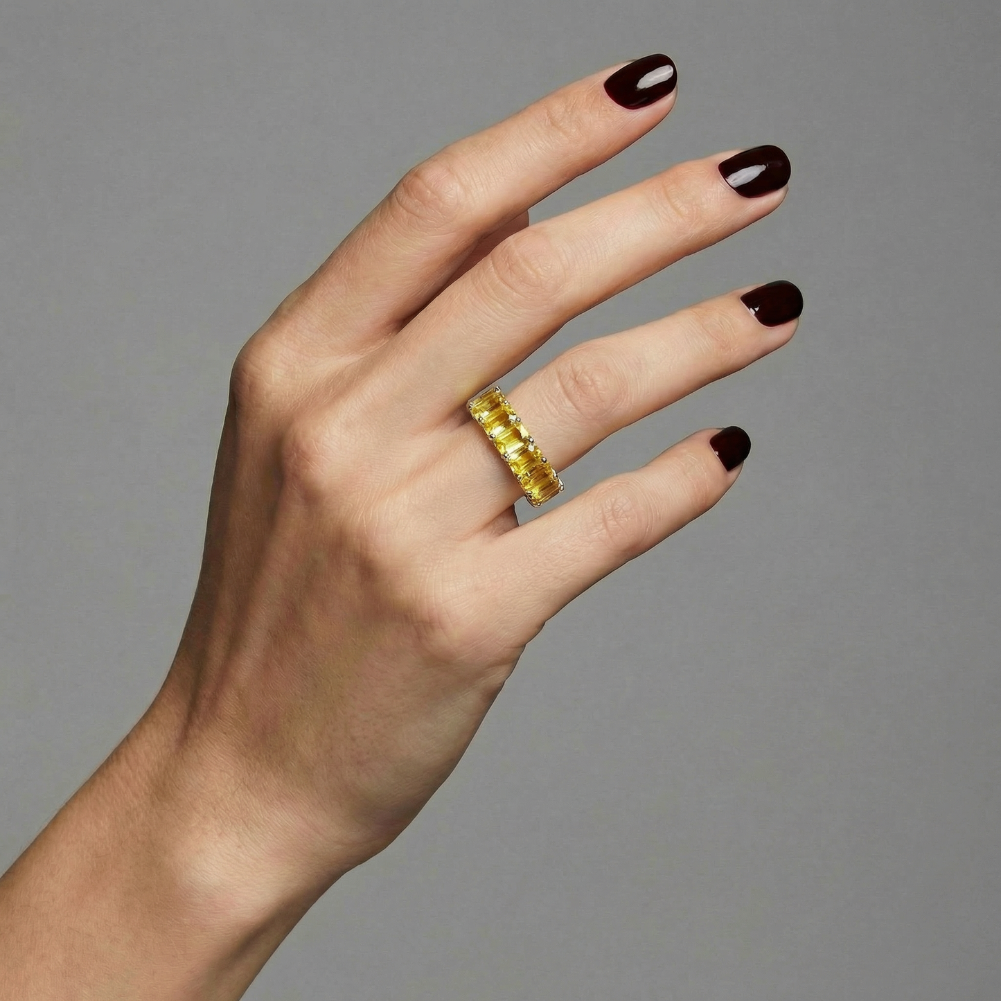 Nexus Eternity Ring – Yellow Sapphire