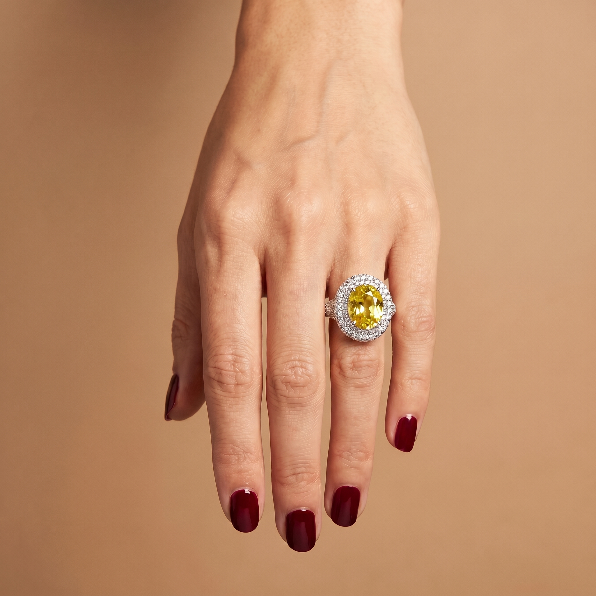 Velara Statement Ring – Yellow Sapphire
