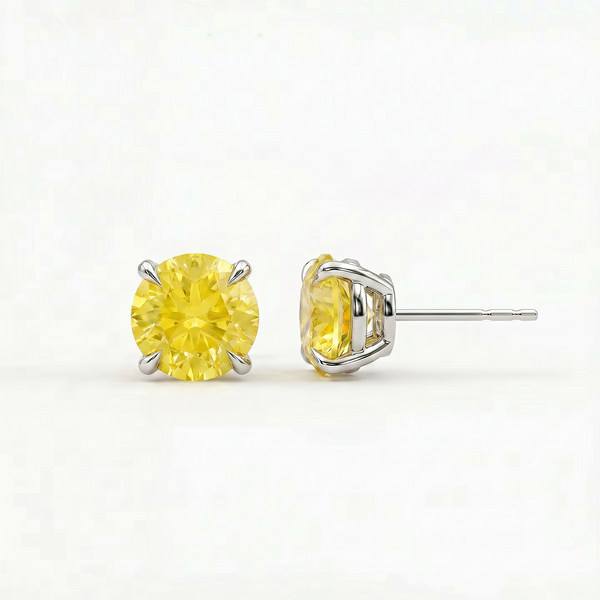 Juno Stud Earrings – Yellow Sapphire