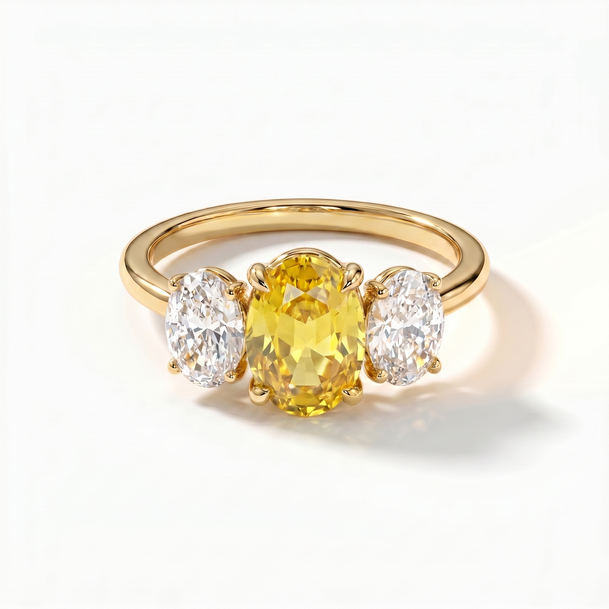 Velara Trilogy Ring – Yellow Sapphire