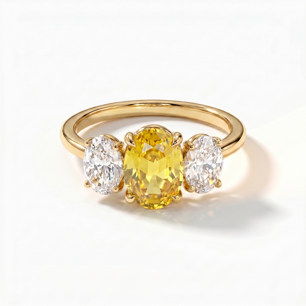 Velara Trilogy Ring – Yellow Sapphire