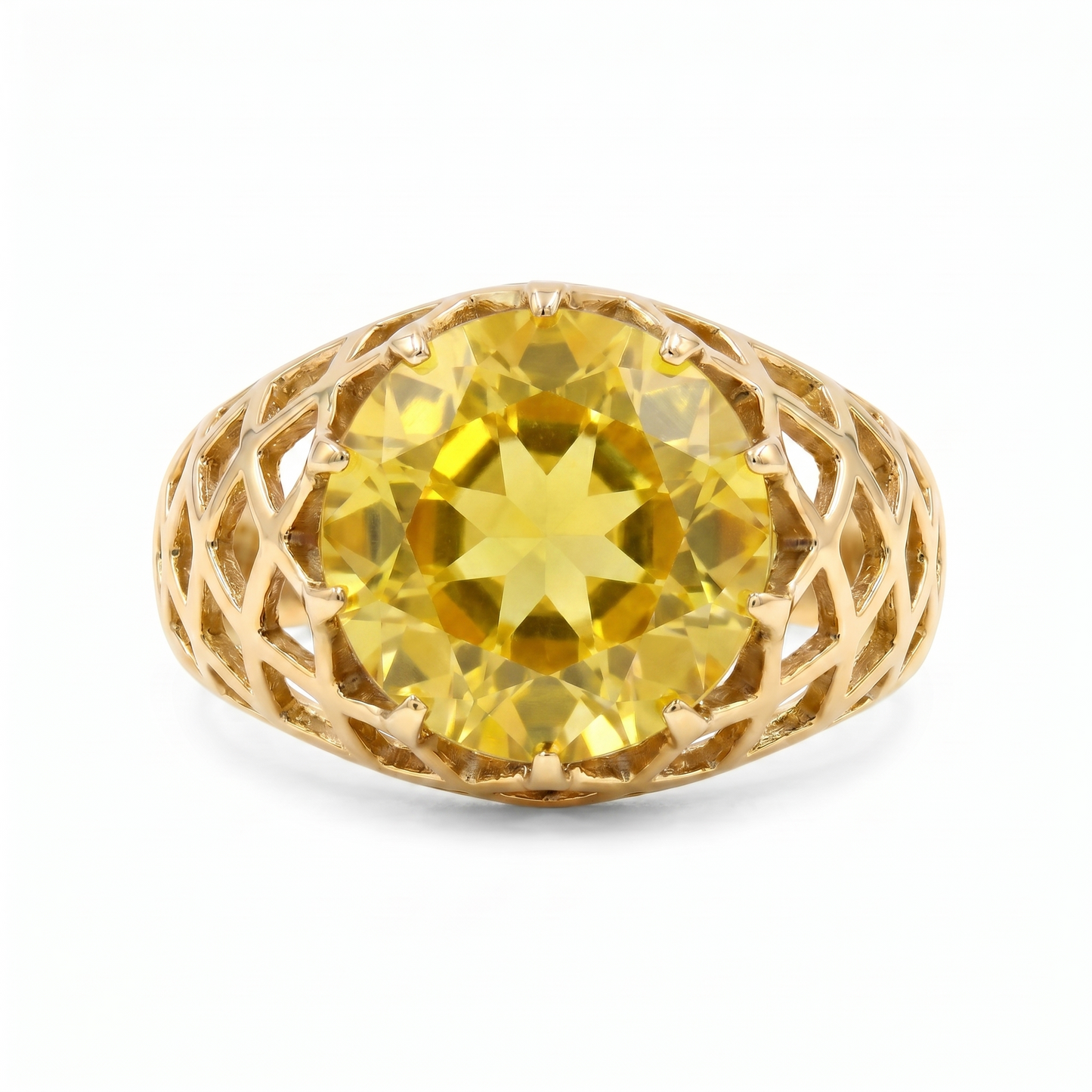 Juno Trellis Ring – Yellow Sapphire