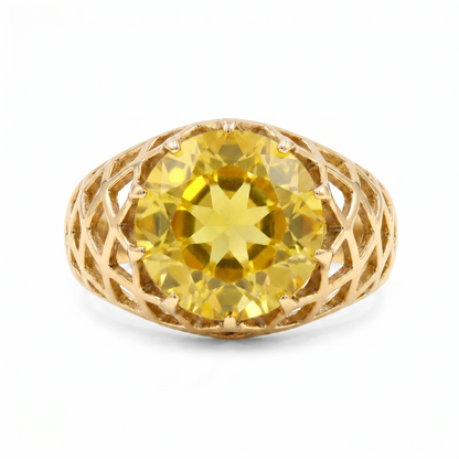 Juno Trellis Ring – Yellow Sapphire