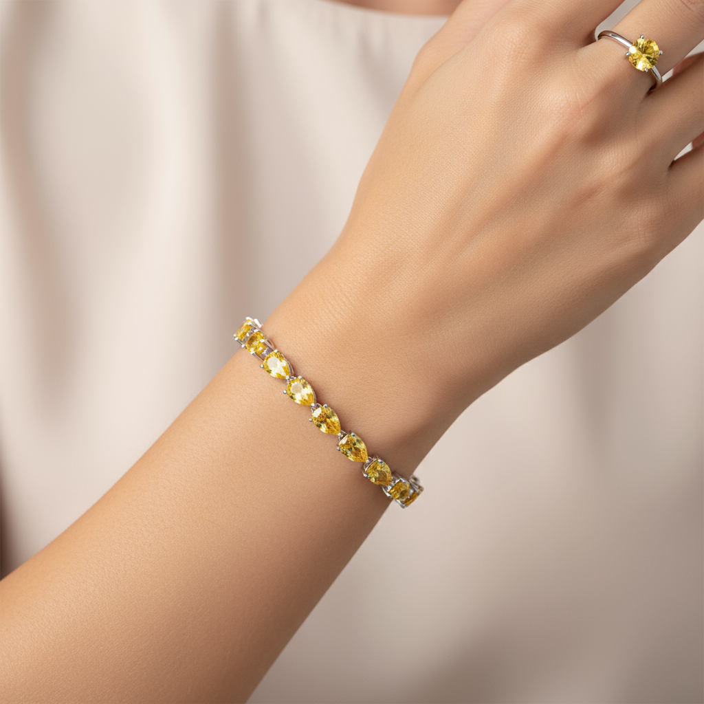 Nova Tennis Bracelet – Yellow Sapphire