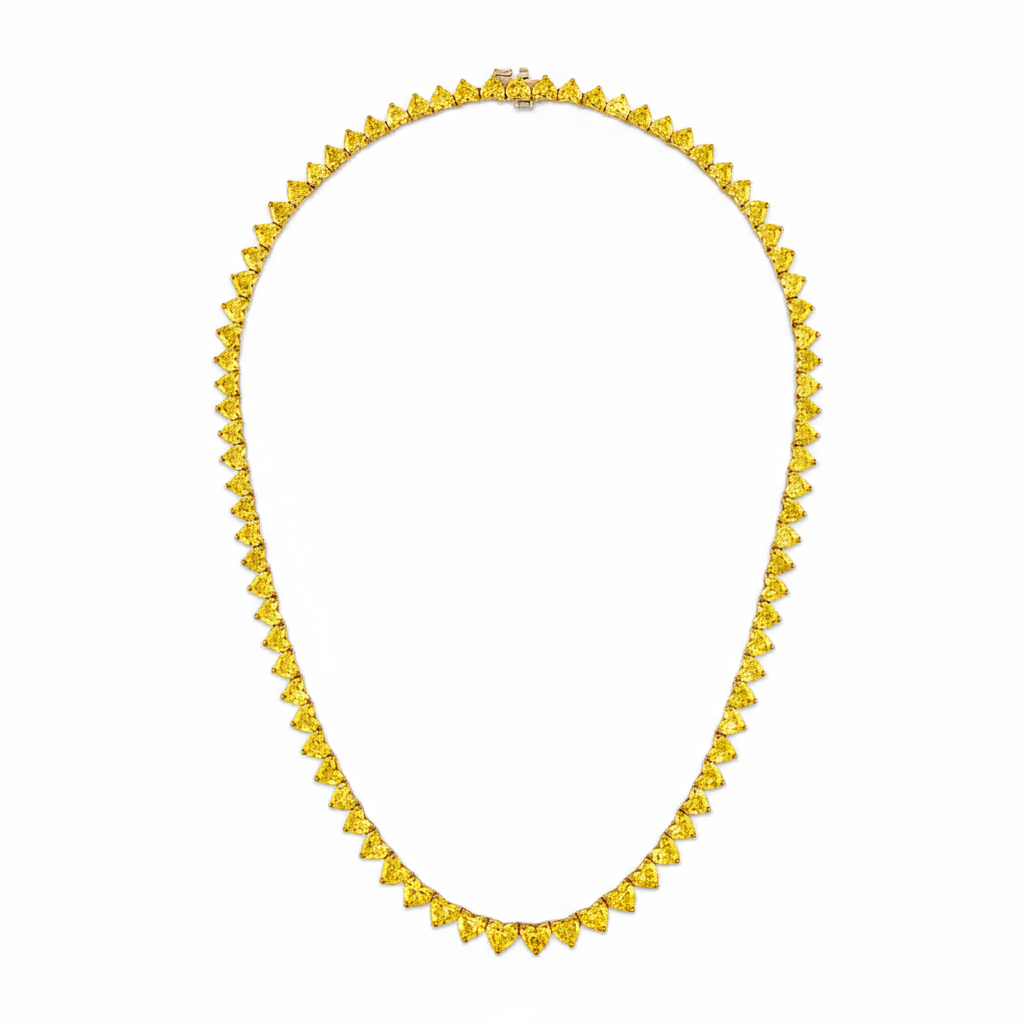 Amore Tennis Necklace – Yellow Sapphire