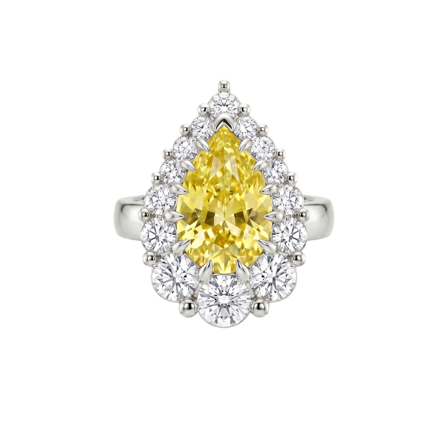 Nova Halo Ring – Yellow Sapphire