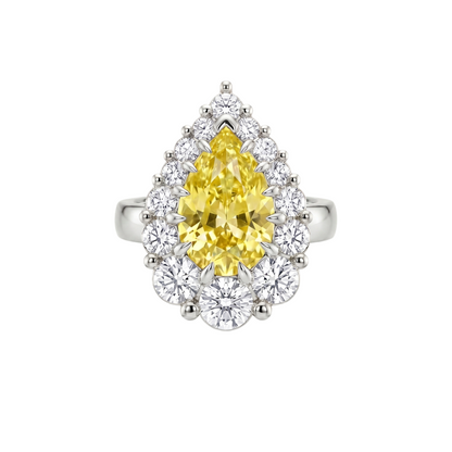 Nova Halo Ring – Yellow Sapphire
