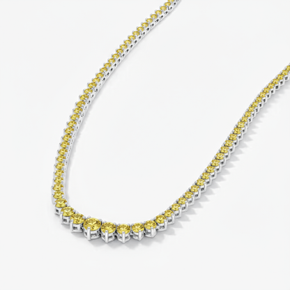 Juno Graduated Tennis Necklace – Yellow Sapphire
