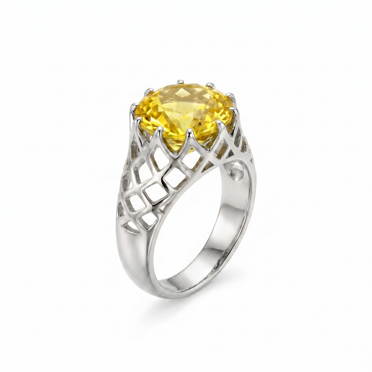 Juno Trellis Ring – Yellow Sapphire