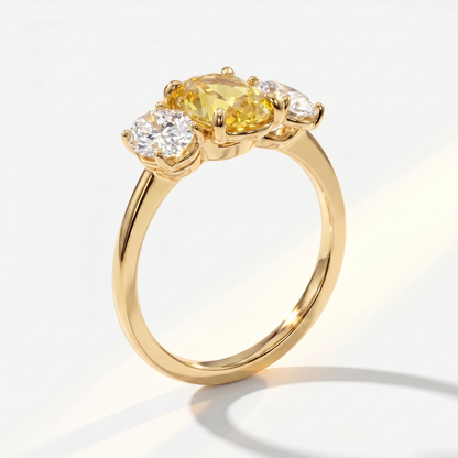 Velara Trilogy Ring – Yellow Sapphire