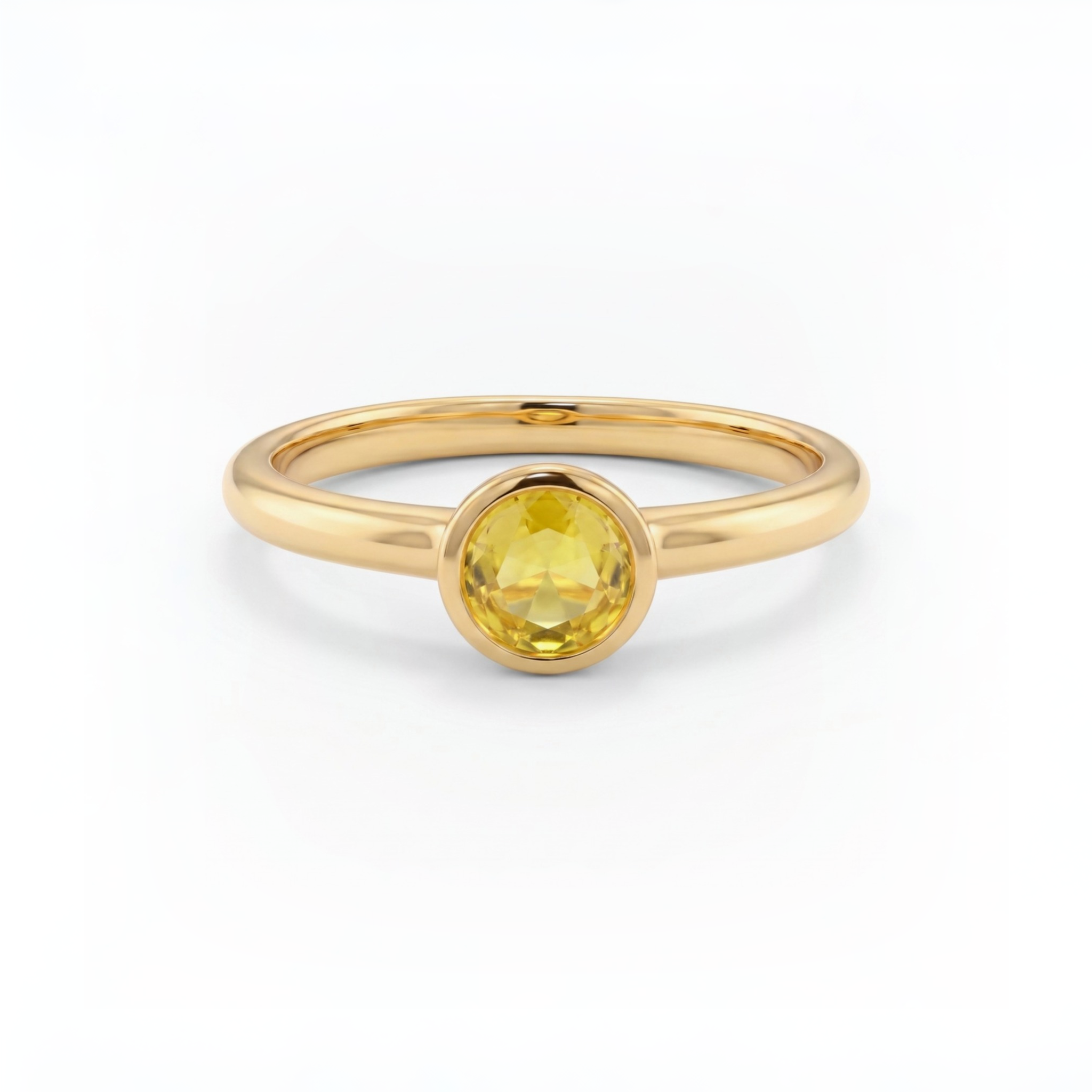 Forma Solitaire Ring – Yellow Sapphire