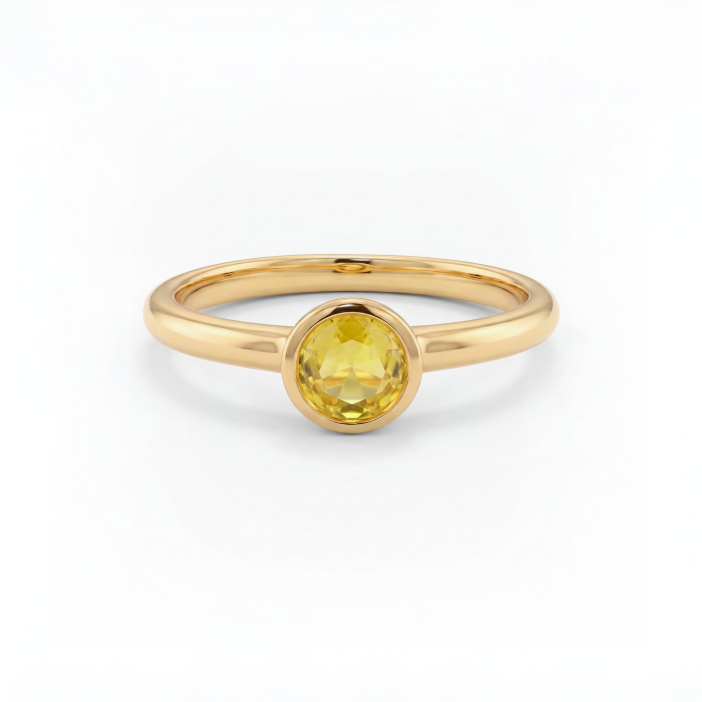 Forma Solitaire Ring – Yellow Sapphire