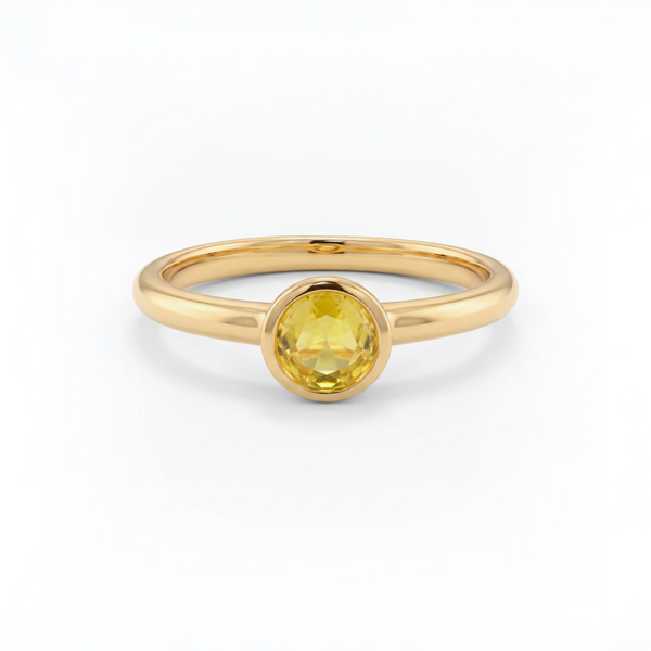 Forma Solitaire Ring – Yellow Sapphire