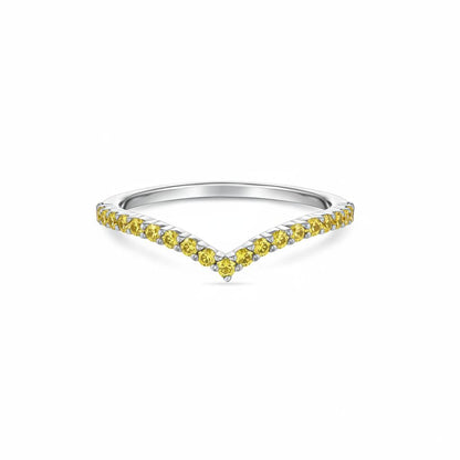 Linea V Demi Ring – Yellow Sapphire