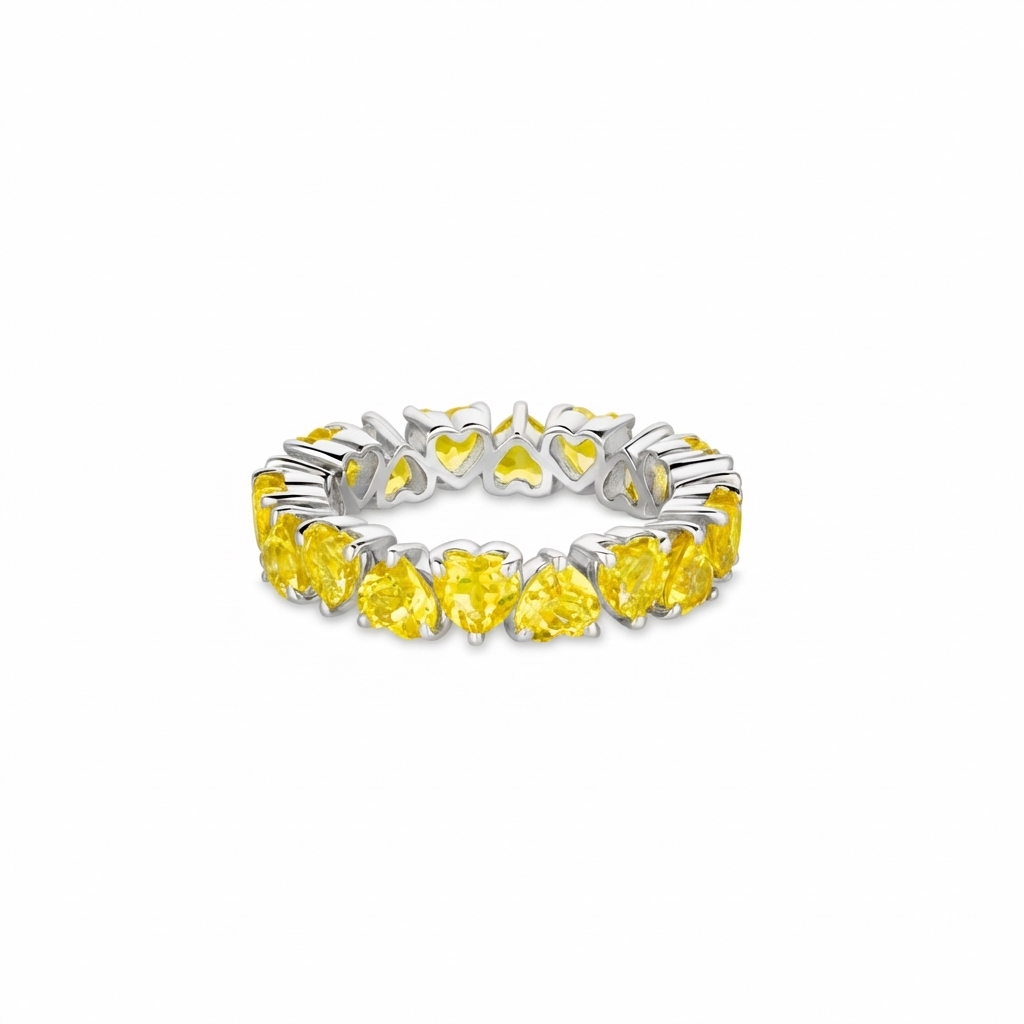 Amore Eternity Ring – Yellow Sapphire