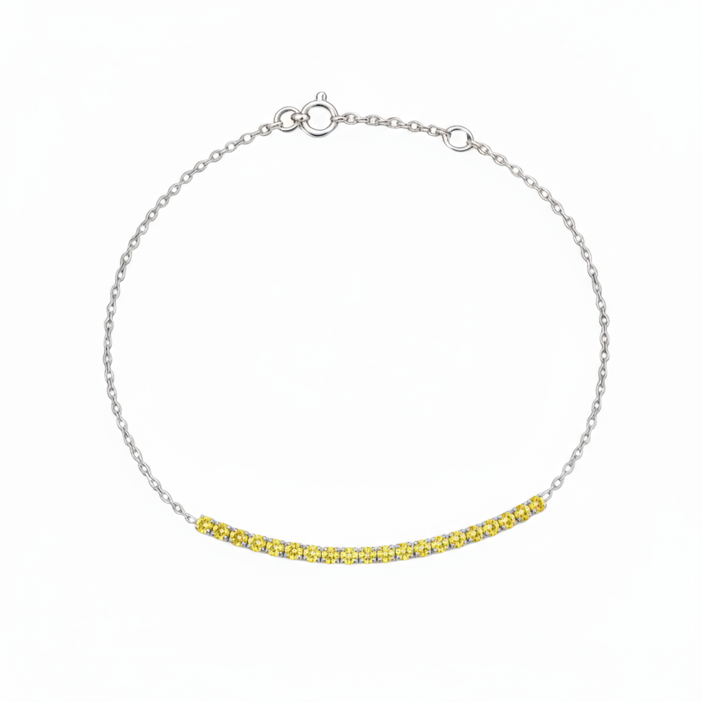 Juno Half Tennis Bracelet – Yellow Sapphire