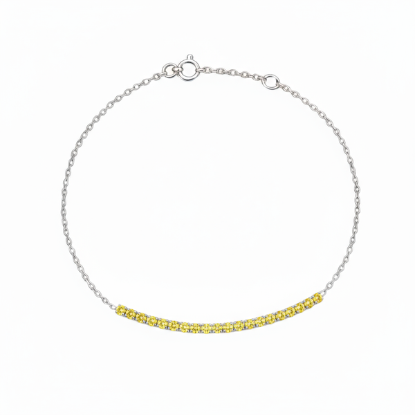 Juno Half Tennis Bracelet – Yellow Sapphire