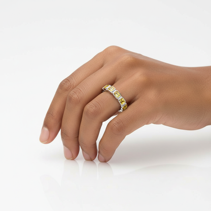 Nexus Lateral Eternity Ring – Yellow Sapphire